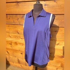 Women's Purple Sleeveless golf Top